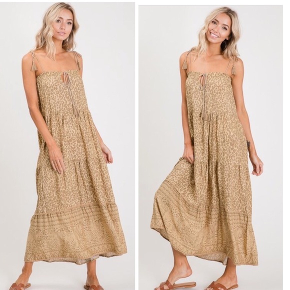 Dresses & Skirts - *LAST ONE* Leopard Print Sheath Maxi Dress